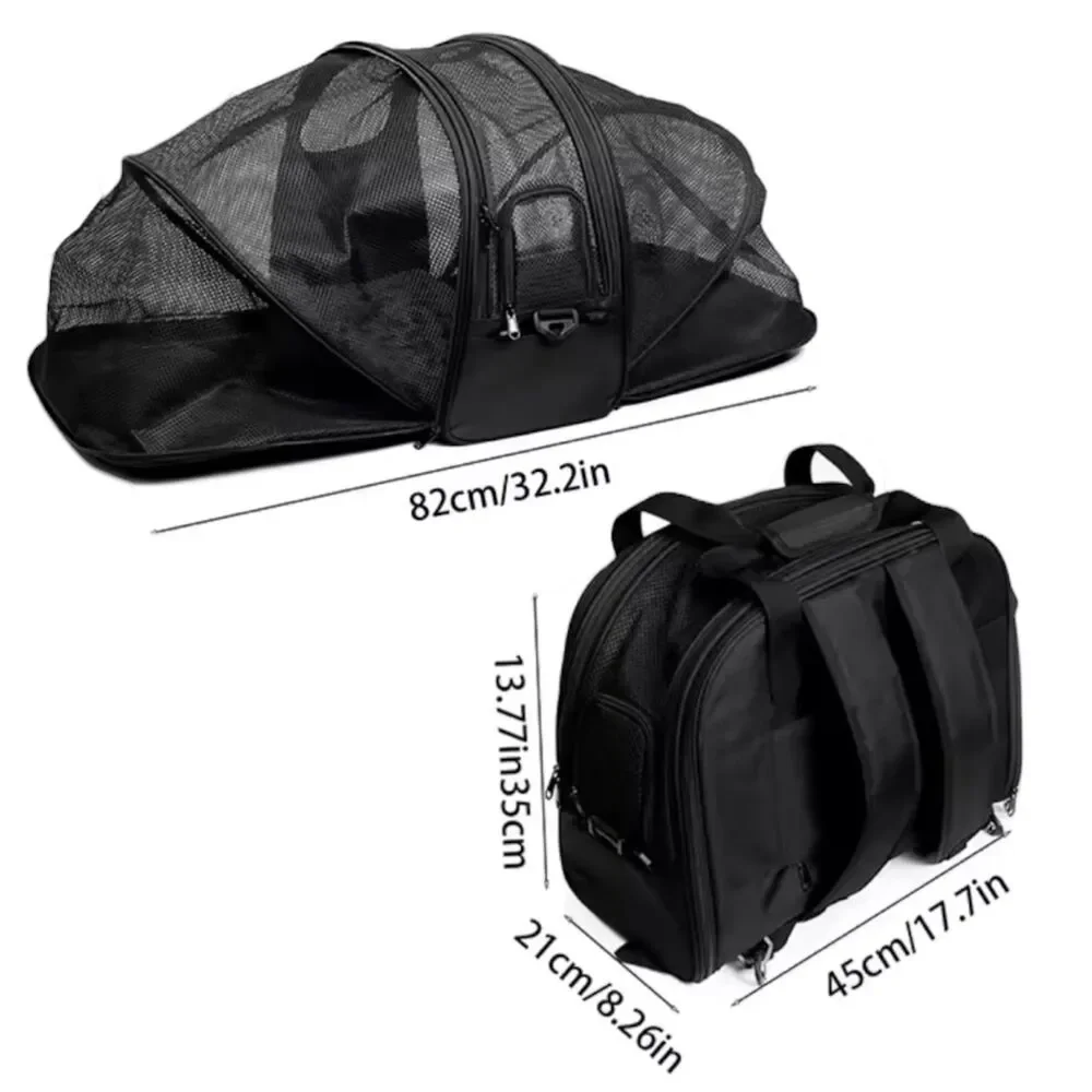 New expandable pet backpack carrier cat dog travel backpack foldable 3 in 1